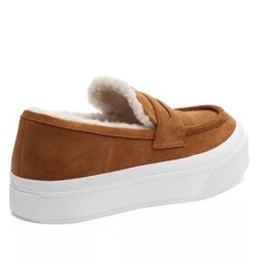 J slides JSlides faux fur loafers Giles 7.5 Tan Suede
